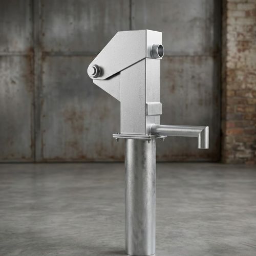 A brand new, heavy-duty India No. 2 manual hand pump complete set for deep well water extraction.
